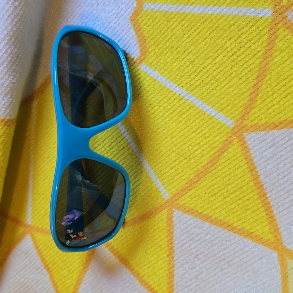 EUC - Disney Mickey Toddler Sunglasses in Blue with Orange tips
